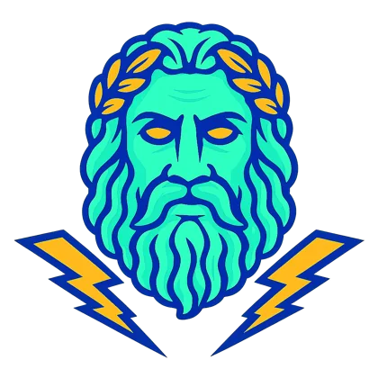 Ilustración de Zeus, emblema de Olympus